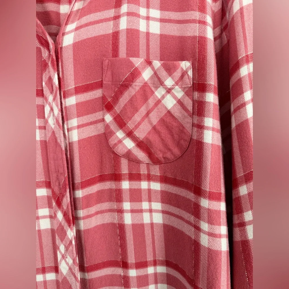Tommy Bahama Red Plaid Button Front Shirt Long Sleeve Casual Women’s Top Coastal - Picture 2 of 8